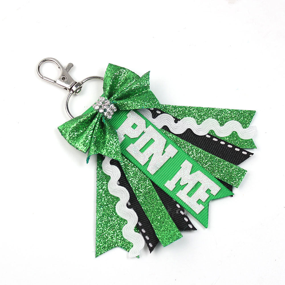 Wholesale 5pcs Teen Cheerleader Bow Lanyard Ribbon Keychains